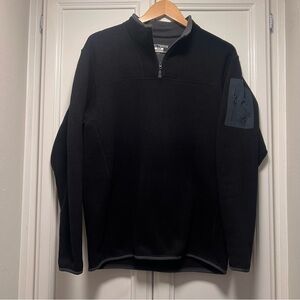 Arc’teryx 1/4 Zip Black Pullover Fleece Mens Medium Polartec Camping Hiking Warm